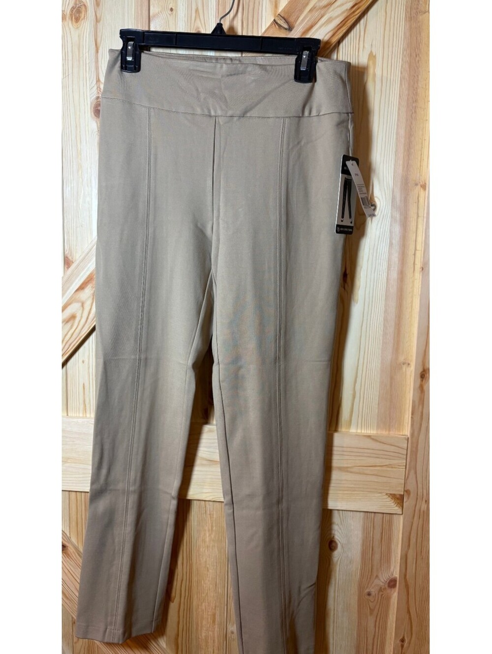 New Directions Petite Slim Leg Pants in Wheat Beige, Size PM NWT